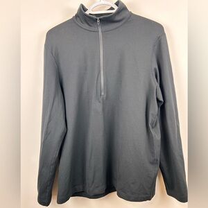 Lululemon Mens Half Zip Pullover Medium* Black Performance Athletic Top